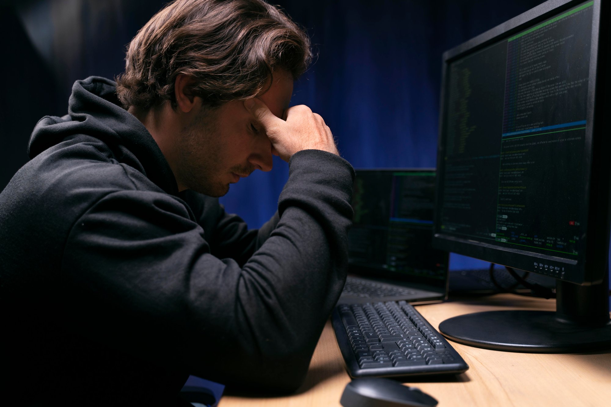 close-up-concerned-man-desk